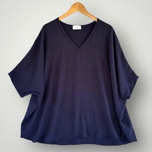5 for $40 Adrianne Top Blouse Shirt Size M Navy
